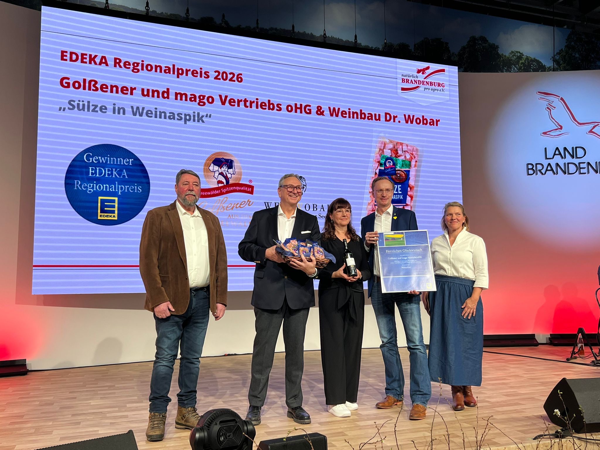 Grüne Woche 2026, Auszeichnung Golßener Sülze in Weinaspik.